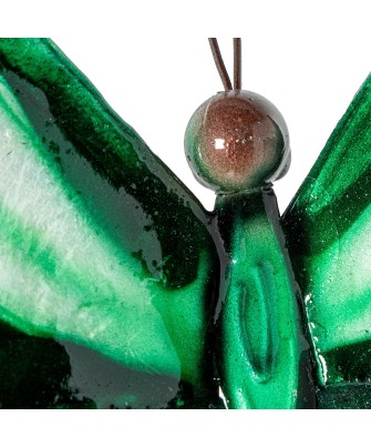 Mariposa de Pared Metal y Nácar Multicolor 45cm | Decoración