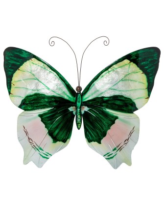 Mariposa de Pared Metal y Nácar Multicolor 45cm | Decoración