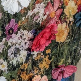 Cuadro de Botas con Flores de Madera 50x60 cm | Nova Decoración