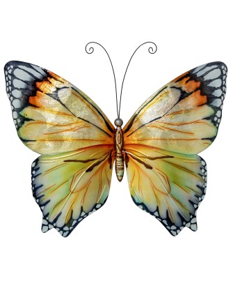 Mariposa de Pared Metal y Nácar Multicolor 45cm | Decoración