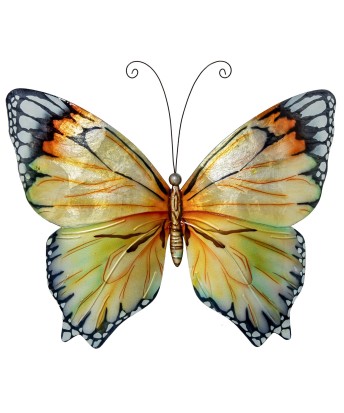 Mariposa de Pared Metal y Nácar Multicolor 45cm | Decoración