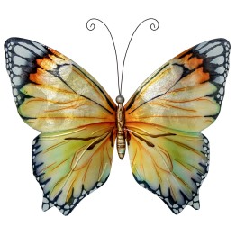 Mariposa de Pared Metal y Nácar Multicolor 45cm | Decoración