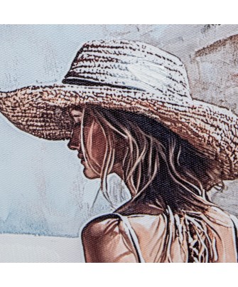 Set 2 Cuadros Lienzo Mujeres Mediterráneas 24x34cm
