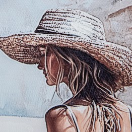 Set 2 Cuadros Lienzo Mujeres Mediterráneas 24x34cm