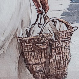 Set 2 Cuadros Lienzo Mujeres Mediterráneas 24x34cm