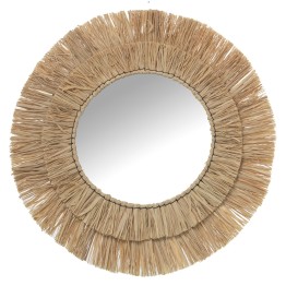 Espejo de Pared Redondo de Rafia Ø57cm | Estilo Boho Sol
