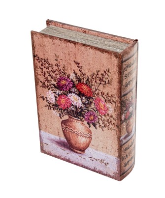Set 2 Cajas Libro Madera DM y Espejo | Organizador Vintage