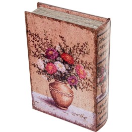 Set 2 Cajas Libro Madera DM y Espejo | Organizador Vintage
