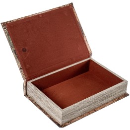 Set 2 Cajas Libro Madera DM y Espejo | Organizador Vintage