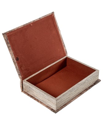Set 2 Cajas Libro Madera DM y Espejo | Organizador Vintage