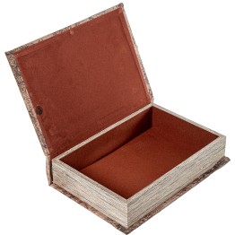Set 2 Cajas Libro Madera DM y Espejo | Organizador Vintage