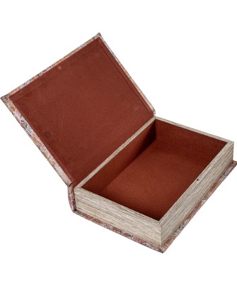 Set 2 Cajas Libro Madera DM y Espejo | Organizador Vintage