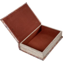 Set 2 Cajas Libro Madera DM y Espejo | Organizador Vintage