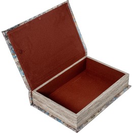 Set 2 Cajas Libro Madera DM y Espejo | Organizador Vintage