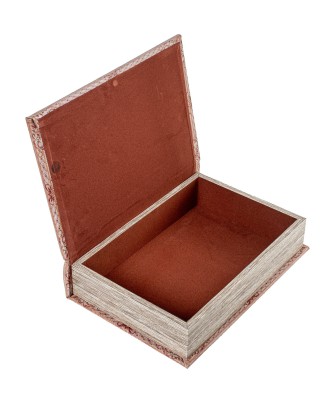 Set 2 Cajas Libro Madera DM y Espejo | Organizador Vintage
