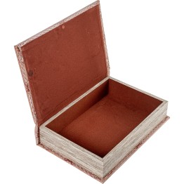 Set 2 Cajas Libro Madera DM y Espejo | Organizador Vintage