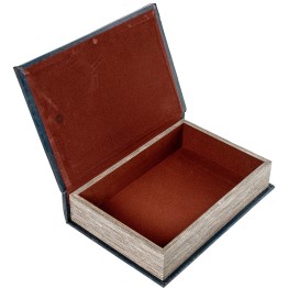 Set 2 Cajas Libro Madera DM y Espejo | Organizador Vintage