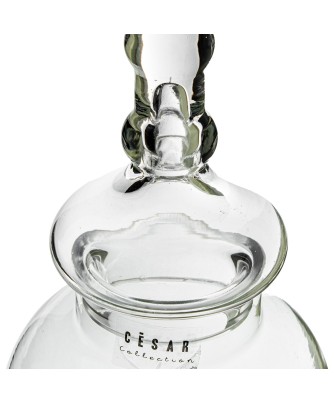 Tibor Cristal Transparente con Tapa 30cm | Decoración