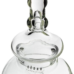 Tibor Cristal Transparente con Tapa 30cm | Decoración