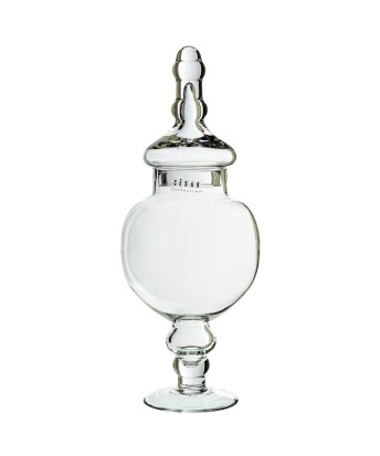 Tibor Cristal Transparente con Tapa 30cm | Decoración