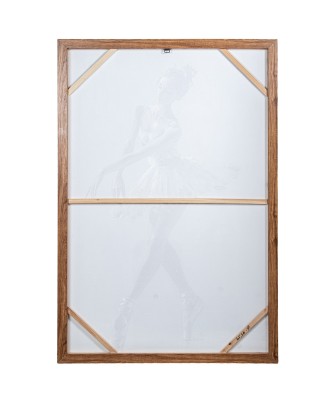 Set 2 Cuadros Bailarinas con Marco 80x120cm | Pintado a Mano