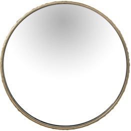 Mesa Auxiliar Metal Dorado y Espejo Ø40x59cm | Estilo Glam