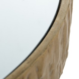Mesa Auxiliar Metal Dorado y Espejo Ø40x59cm | Estilo Glam