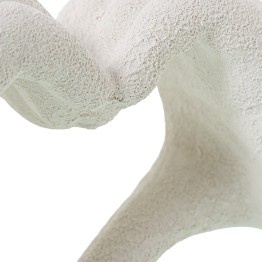 Figura Manos Corazón Cerámica Beige 29cm | Decoración
