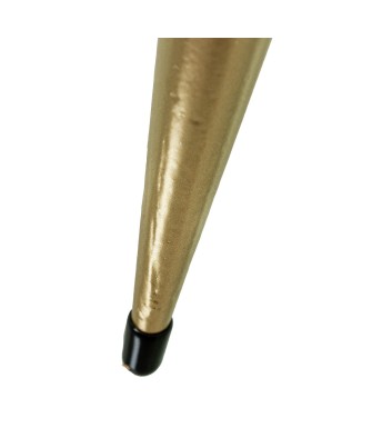 Mesa Auxiliar Redonda Mármol y Metal Dorado Ø40x50cm