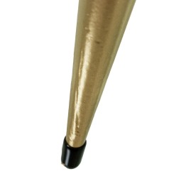 Mesa Auxiliar Redonda Mármol y Metal Dorado Ø40x50cm