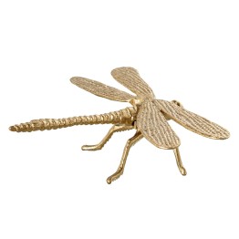 Figura Libélula de Metal Dorada 11,5cm | Decoración Hogar