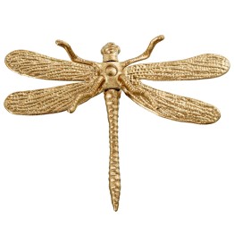 Figura Libélula de Metal Dorada 11,5cm | Decoración Hogar