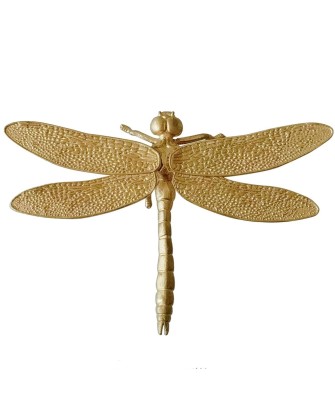 Figura Libélula de Metal Dorada 11,5cm | Decoración Hogar
