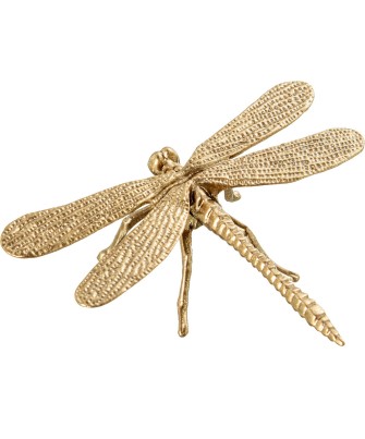 Figura Libélula de Metal Dorada 11,5cm | Decoración Hogar