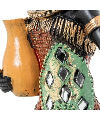 Figura Africana de Resina de Mujer 36cm | Decoración Étnica