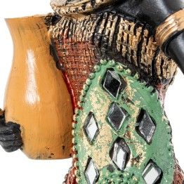 Figura Africana de Resina de Mujer 36cm | Decoración Étnica