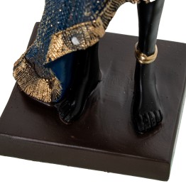 Figura Africana de Resina de Mujer 54cm | Decoración Étnica Gran Formato