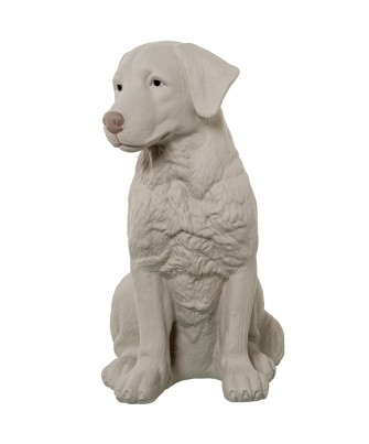Figura Perro de Cerámica Beige Oscuro 33cm | Decoración Hogar