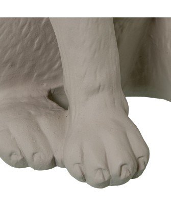 Figura Perro de Cerámica Beige Oscuro 33cm | Decoración Hogar