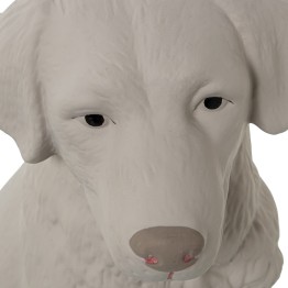 Figura Perro de Cerámica Beige Oscuro 33cm | Decoración Hogar