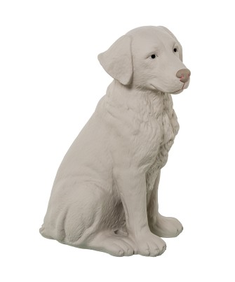 Figura Perro de Cerámica Beige Oscuro 33cm | Decoración Hogar