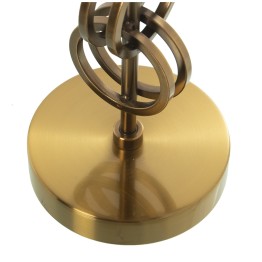 Lámpara Sobremesa Metal Bronce Eslabones Ø28x56cm | Estilo Chic