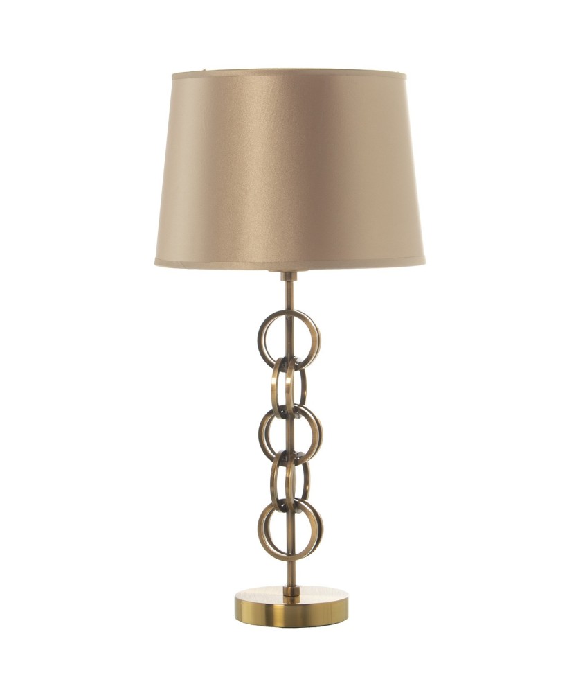 Lámpara Sobremesa Metal Bronce Eslabones Ø28x56cm | Estilo Chic
