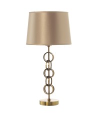 Lámpara Sobremesa Metal Bronce Eslabones Ø28x56cm | Estilo Chic