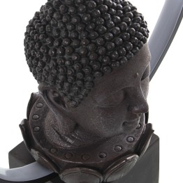 Lámpara Sobremesa Buda con Halo LED 38cm | Decoración Zen