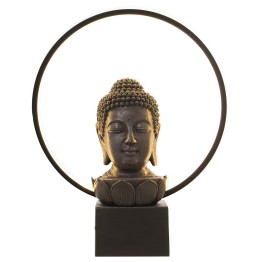Lámpara Sobremesa Buda con Halo LED 38cm | Decoración Zen