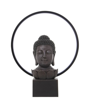 Lámpara Sobremesa Buda con Halo LED 38cm | Decoración Zen