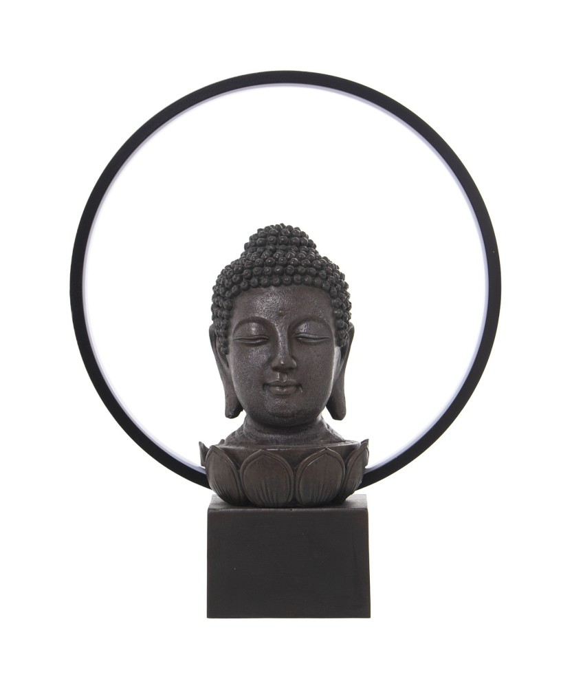 Lámpara Sobremesa Buda con Halo LED 38cm | Decoración Zen