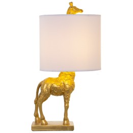 Lámpara Sobremesa Jirafa Dorada Resina 42cm | Diseño Exótico