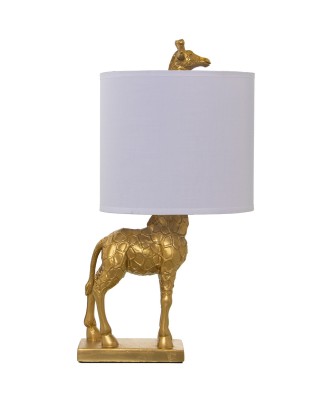 Lámpara Sobremesa Jirafa Dorada Resina 42cm | Diseño Exótico